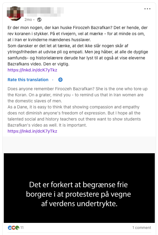 LinkedIn post screenshot