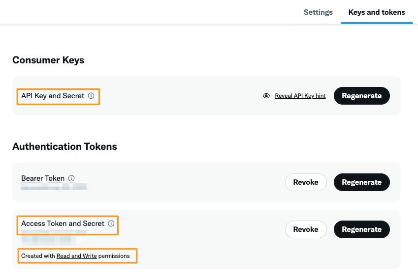Auth setting details