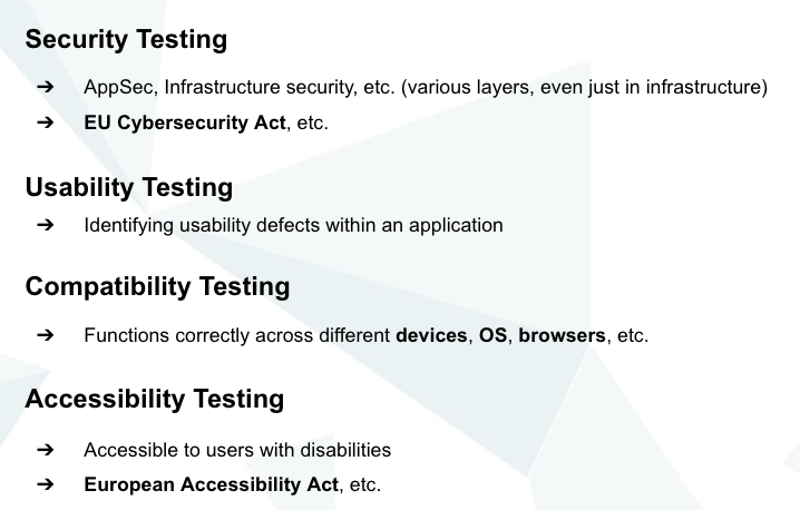 Other non-functional tests