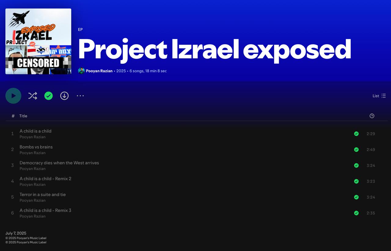 Spotify censored my music against Naz*s!