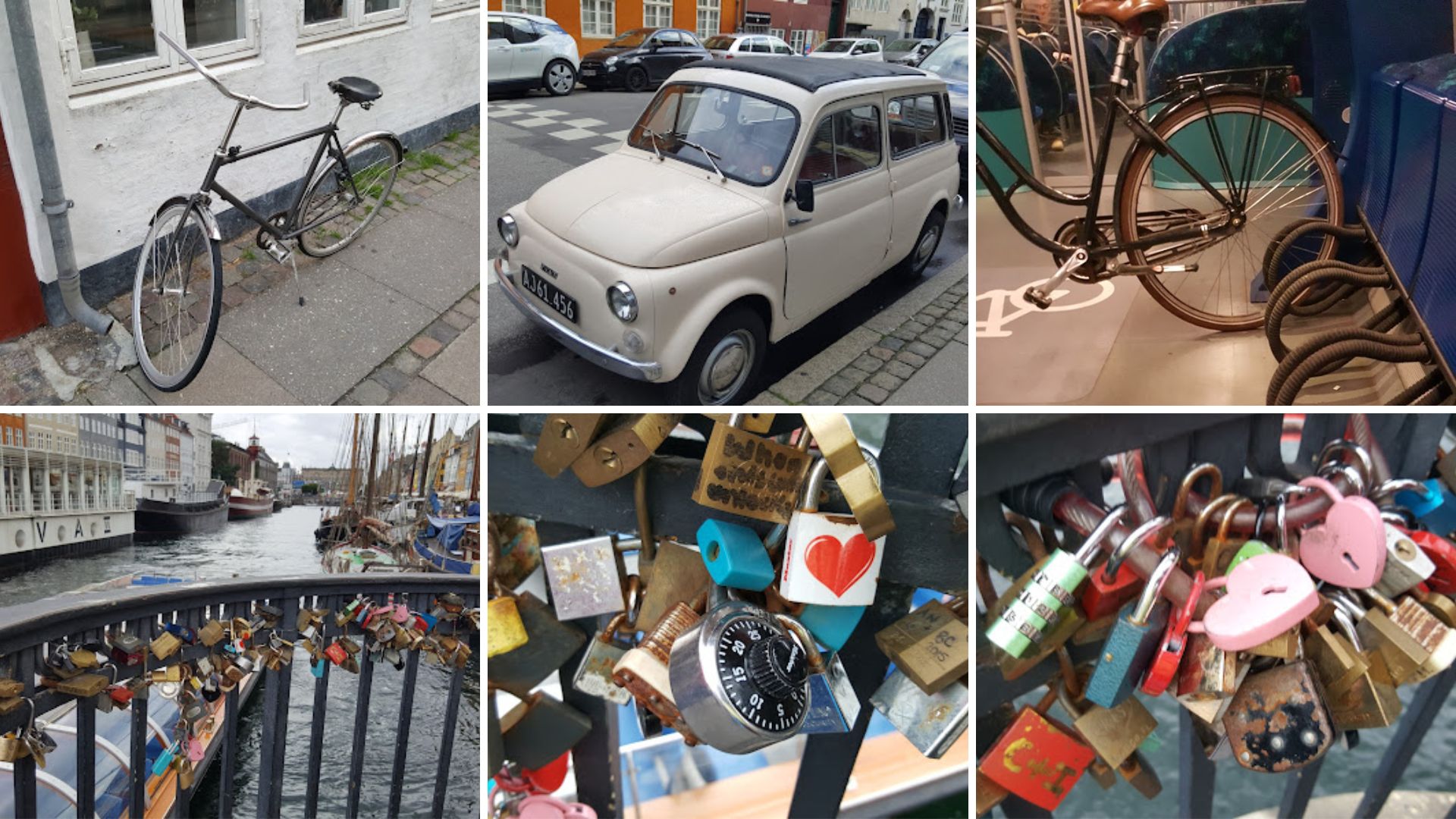 First year in Denrmark: Bicycles and love locks everywhere