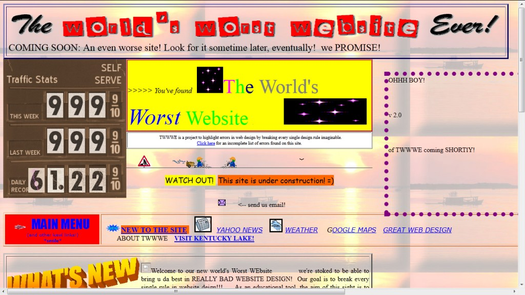 Annoying old websites with too much javascript and anymations