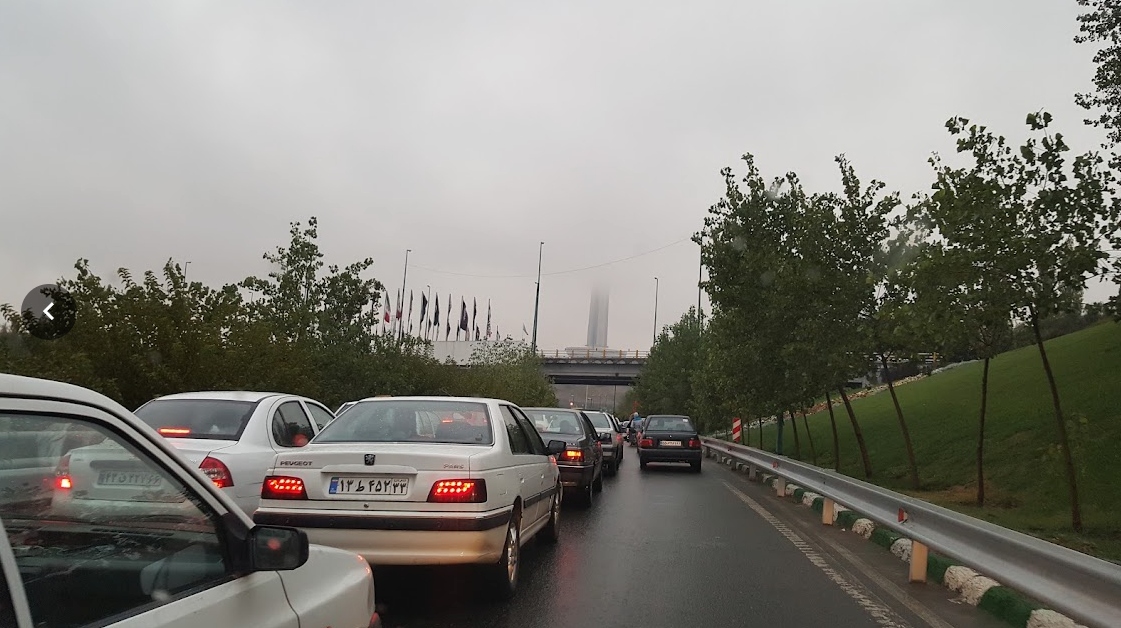 Traffic jam in Tehran, during rush hours, 2015
