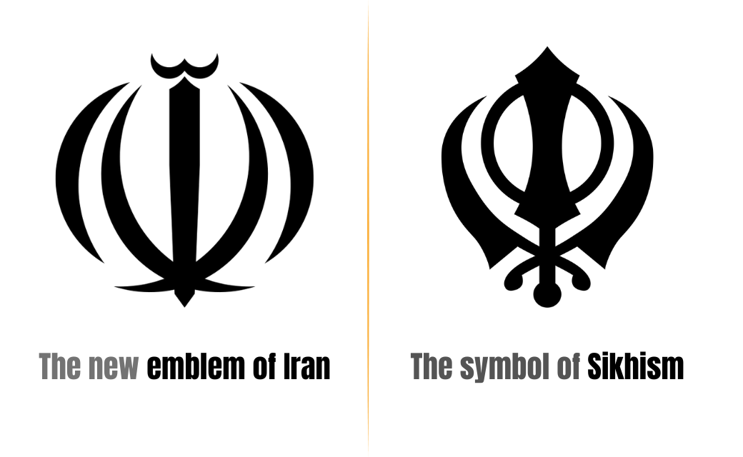 The new Emblem of Iran vs. Sikhism in India