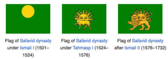 Iran flag during the Safavian dynasty