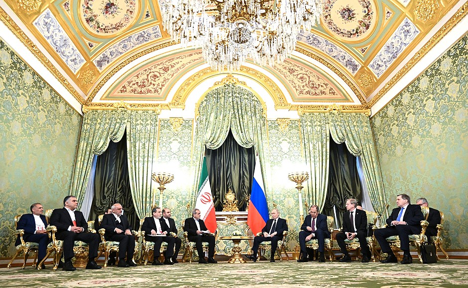Russian President hosted President Pezeshkian of Iran to signing a broad pact between Moscow and Tehran.