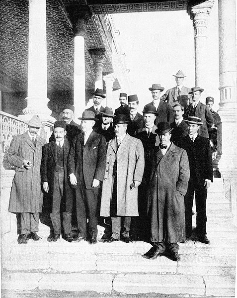 Morgan Shuster and US officials at Atabak Palace, Tehran, 1911
