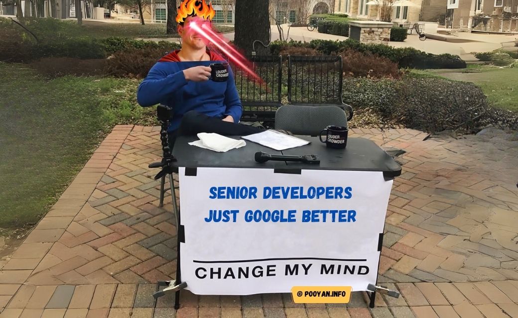 Meme: Change my mind for Senior Dev